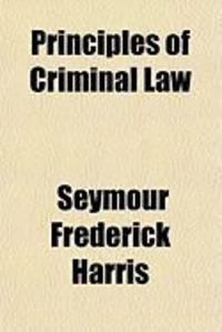Produktbild: Principles of Criminal Law