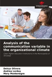 Produktbild: Analysis of the communication variable in the organizational climate