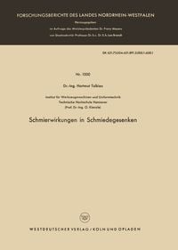 Produktbild: Schmierwirkungen in Schmiedegesenken