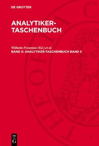 Produktbild: Analytiker-Taschenbuch. Band 5