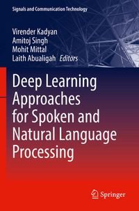 Produktbild: Deep Learning Approaches for Spoken and Natural Language Processing