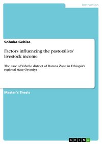 Produktbild: Factors influencing the pastoralists' livestock income
