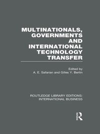 Produktbild: Multinationals, Governments and International Technology Transfer (RLE International Business)