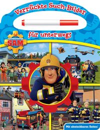 Produktbild: Feuerwehrmann Sam - Verr&uuml;ckte Such-Bilder f&uuml;r unterwegs - Wimmelbuch - Pappbilderbuch mit Stift und abwischbaren Seiten ab 3 Jahren