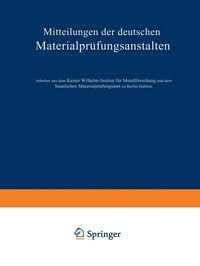 Produktbild: Mitteilungen der deutschen Materialpr&uuml;fungsanstalten