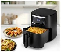 Produktbild: GourmetMaxx GOURMETmaxx Hei&szlig;luft-Fritteuse Digital 4l 1300W schwarz matt Hei&szlig;luft-Fritteuse 4 l 1300 W Schwarz