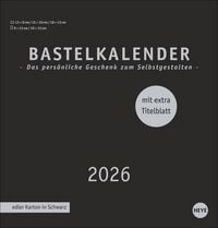 Produktbild: Premium-Bastelkalender schwarz mittel 2026