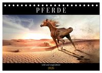 Produktbild: Pferde - wild und ungez&auml;hmt (Tischkalender 2026 DIN A5 quer), CALVENDO Monatskalender