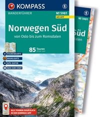 Produktbild: KOMPASS Wanderf&uuml;hrer Norwegen S&uuml;d, von Oslo bis zum Romsdalen, 85 Touren mit Extra-Tourenkarte