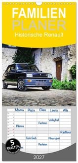 Produktbild: Familienplaner 2027 - Historische Renault mit 5 Spalten (Wandkalender, 21 x 45 cm) CALVENDO