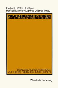 Produktbild: Politische Institutionen im gesellschaftlichen Umbruch