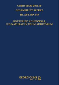 Produktbild: Gottfried Achenwall, Ius naturae in usum auditorum