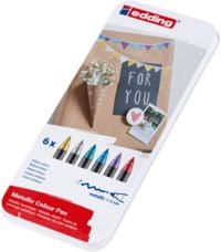 Produktbild: edding 1200 Fasermaler metallic 6er Set
