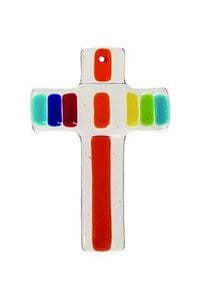 Produktbild: Glaskreuz Regenbogen
