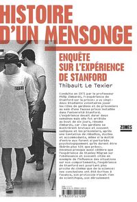 Produktbild: Histoire d'un mensonge : enqu&ecirc;te sur l'exp&eacute;rience de Stanford