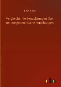 Produktbild: Vergleichende Betrachtungen &uuml;ber neuere geometrische Forschungen