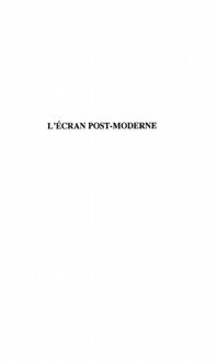 Produktbild: L'ecran post-moderne