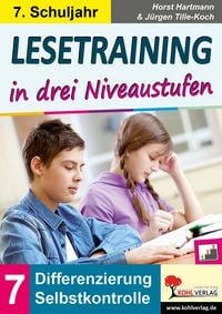 Produktbild: Lesetraining in drei Niveaustufen / Klasse 7
