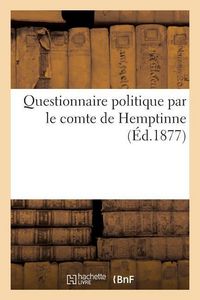 Produktbild: Questionnaire Politique Par Le Comte de Hemptinne