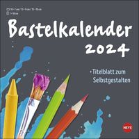 Bastelkalender 2024 anthrazit klein. Blanko-Kalender zum Basteln mit extra Titelblatt für eine persönliche Gestaltung. Foto- und Bastelkalender 2024 von |Heye
