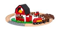 Produktbild: BRIO World 36170 Bahn Bauernhof Set - Holzeisenbahn mit Bauernhof, Tieren und Holzschienen - Kleinkinderspielzeug empfohlen ab 3 Jahren