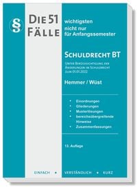 Produktbild: Die 51 wichtigsten F&auml;lle Schuldrecht BT