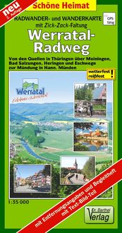 Produktbild: Radwanderkarte mit Zick-Zack-Faltung Werratal-Radweg