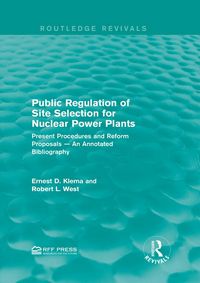 Produktbild: Public Regulation of Site Selection for Nuclear Power Plants