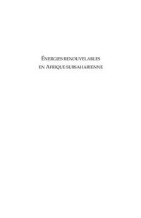 Produktbild: Energies renouvelables en Afrique subsaharienne
