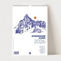Produktbild: Chiemgauer Alpen, Wandkalender 2026, Monatskalender, A4