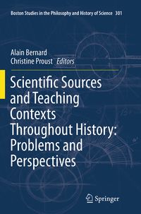 Produktbild: Scientific Sources and Teaching Contexts Throughout History: Problems and Perspectives