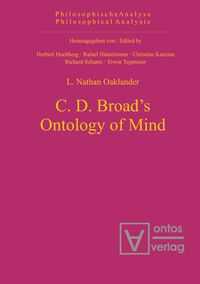 Bild vom Artikel C. D. Broad's Ontology of Mind vom Autor L. Nathan Oaklander