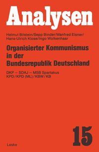 Produktbild: Organisierter Kommunismus in der Bundesrepublik Deutschland