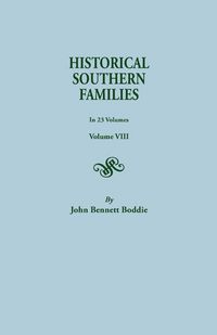 Produktbild: Historical Southern Families. in 23 Volumes. Volume VIII