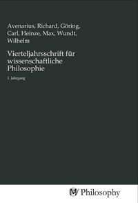 Produktbild: Vierteljahrsschrift f&uuml;r wissenschaftliche Philosophie