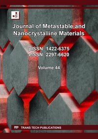 Produktbild: Journal of Metastable and Nanocrystalline Materials Vol. 44