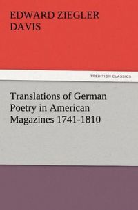 Produktbild: Translations of German Poetry in American Magazines 1741-1810