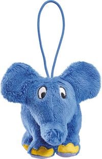 Produktbild: Schmidt 42294 - Elefant, Anh&auml;nger, 8 cm, blau, Pl&uuml;sch, Die Maus