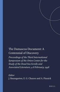 Produktbild: The Damascus Document: A Centennial of Discovery