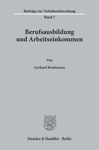 Produktbild: Berufsausbildung und Arbeitseinkommen.