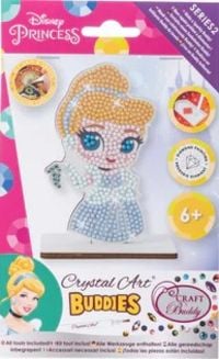 Produktbild: Craft Buddy CAFGR-DNY004 - Crystal Art Buddies, Cinderella Disney Princess Series 2, Figur 11cm, Kristallkunst-Bastelset