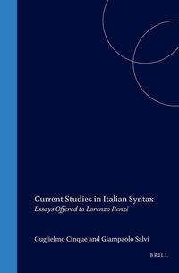 Produktbild: Current Studies in Italian Syntax: Essays Offered to Lorenzo Renzi