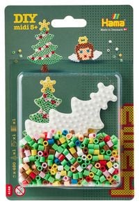Produktbild: Hama 4142 - DIY B&uuml;gelperlen Midi 5+, Motiv Weihnachtsbaum, 450 St&uuml;ck