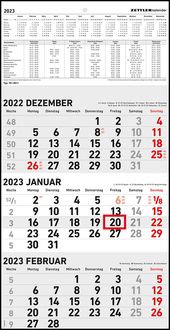 Bild vom Artikel 3-Monatskalender 2023 - 23,7x44,8 schwarz/rot - mit Motiv - Datumsschieber - 951-0011 vom Autor 