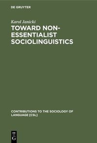 Produktbild: Toward Non-Essentialist Sociolinguistics