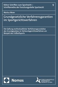 Produktbild: Grundgesetzliche Verfahrensgarantien im Sportgerichtsverfahren