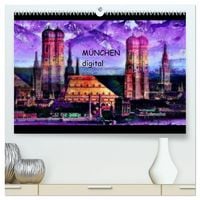 Produktbild: M&uuml;nchen digital (hochwertiger Premium Wandkalender 2027 DIN A2 quer), Kunstdruck in Hochglanz