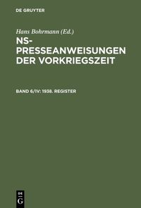 Produktbild: 1938. Register