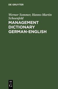 Produktbild: Management Dictionary German-English