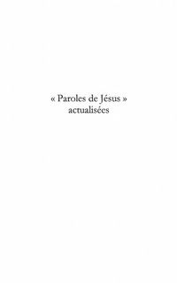 Produktbild: Les paroles de Jesus